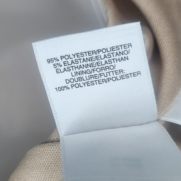 RACHEL Rachel Roy Sandlewood Flutter Sleeve Midi Dress PTP 21" NWT Nude Neutral - Picture 7 of 10